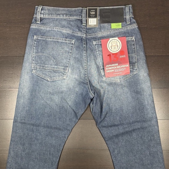 G Star Raw 3301 Size 29 X 30 13oz Slim Stretch Japanese Selvedge Destroyed Jeans - Picture 6 of 8